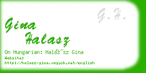 gina halasz business card